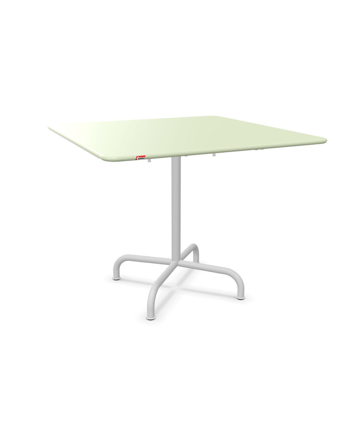 Schaffner Rigi Table repas rabattable 90x90cm Vert Pastel 64 Blanc 90 