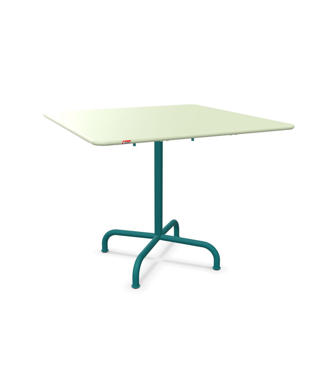 Schaffner Rigi Table repas rabattable 90x90cm Vert Pastel 64 Bleu Kali 56 