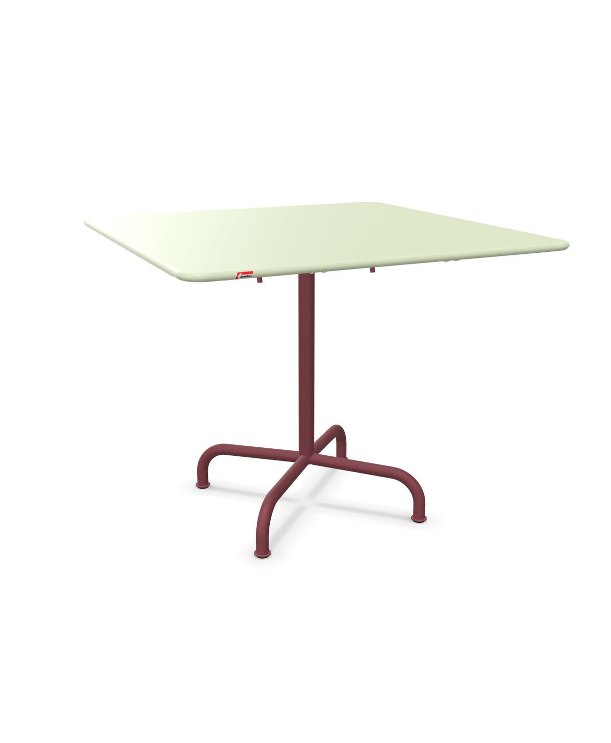Schaffner Rigi Table repas rabattable 90x90cm Vert Pastel 64 Bordeaux 38 