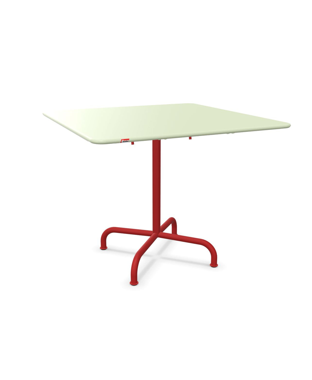Schaffner Rigi Table repas rabattable 90x90cm Vert Pastel 64 Rouge 30 