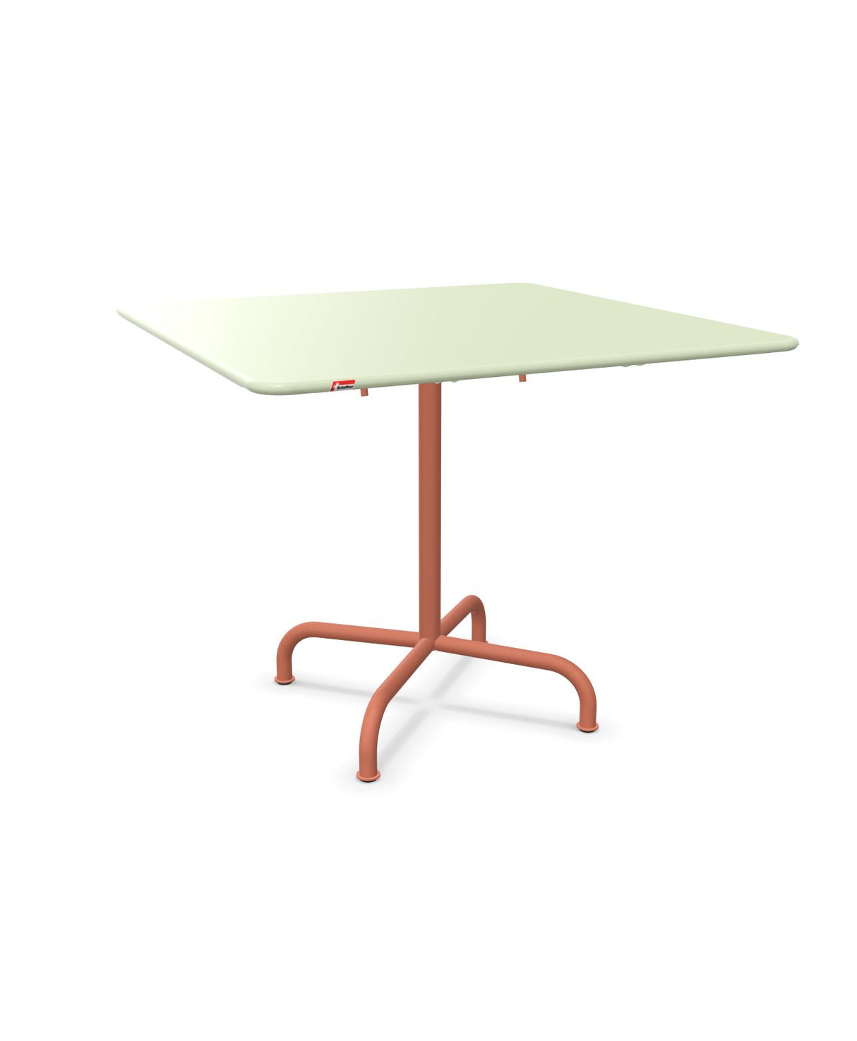 Schaffner Rigi Table repas rabattable 90x90cm Vert Pastel 64 Terracotta 84 