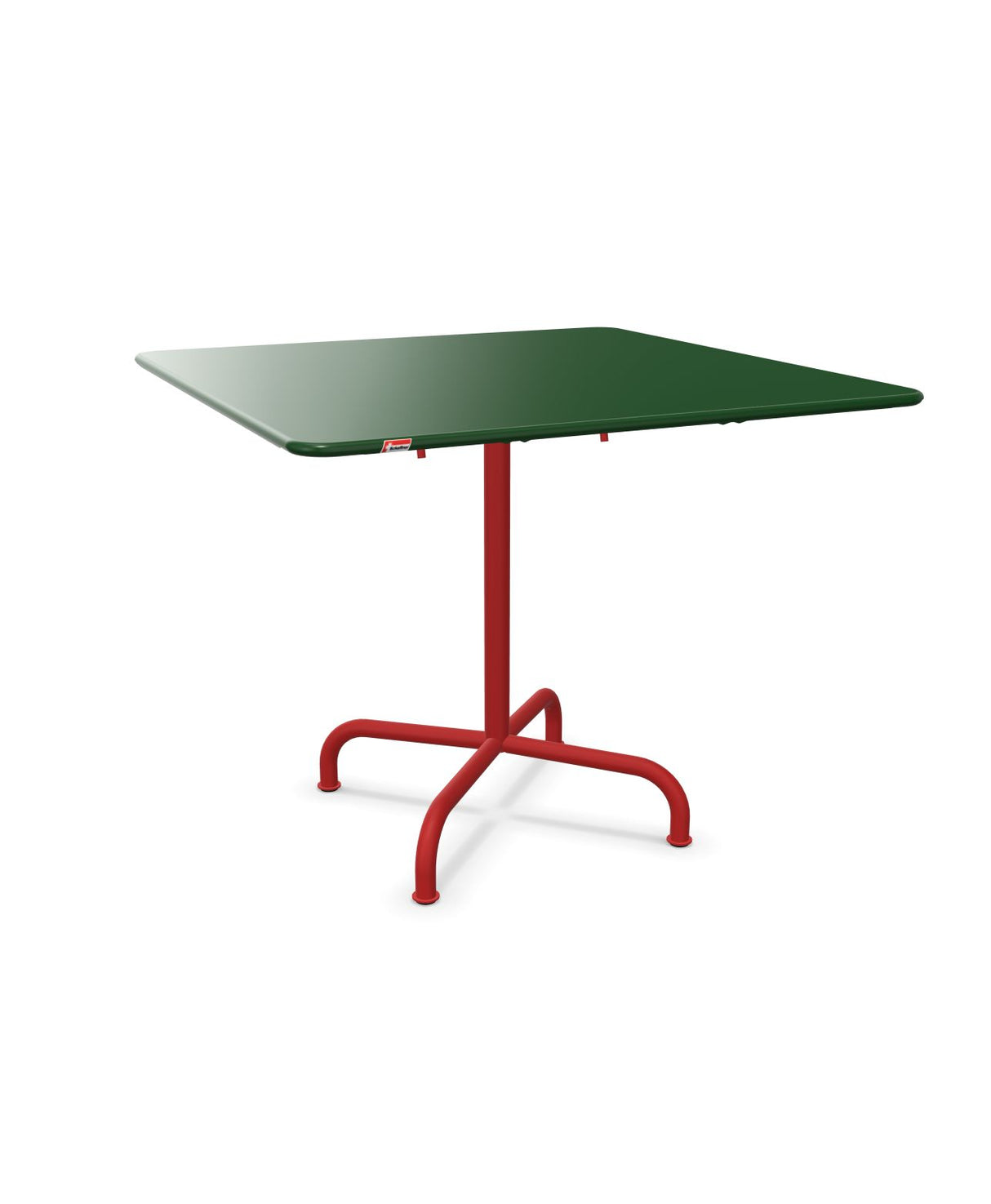 Schaffner Rigi Table repas rabattable 90x90cm Vert Sapin 66 Rouge 30 