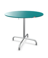 Schaffner Rigi Table repas rabattable ronde Ø80cm Bleu Kali 56 Galvanisé à chaud 02 