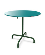 Schaffner Rigi Table repas rabattable ronde Ø80cm Bleu Kali 56 Vert Sapin 66 