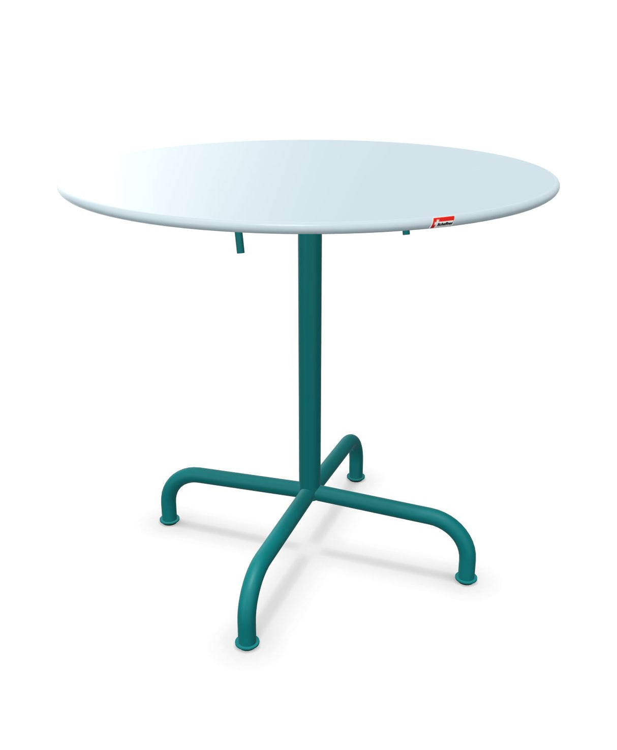 Schaffner Rigi Table repas rabattable ronde Ø80cm Bleu Pastel 51 Bleu Kali 56 