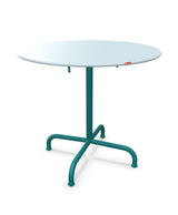 Schaffner Rigi Table repas rabattable ronde Ø80cm Bleu Pastel 51 Bleu Kali 56 
