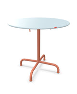 Schaffner Rigi Table repas rabattable ronde Ø80cm Bleu Pastel 51 Terracotta 84 