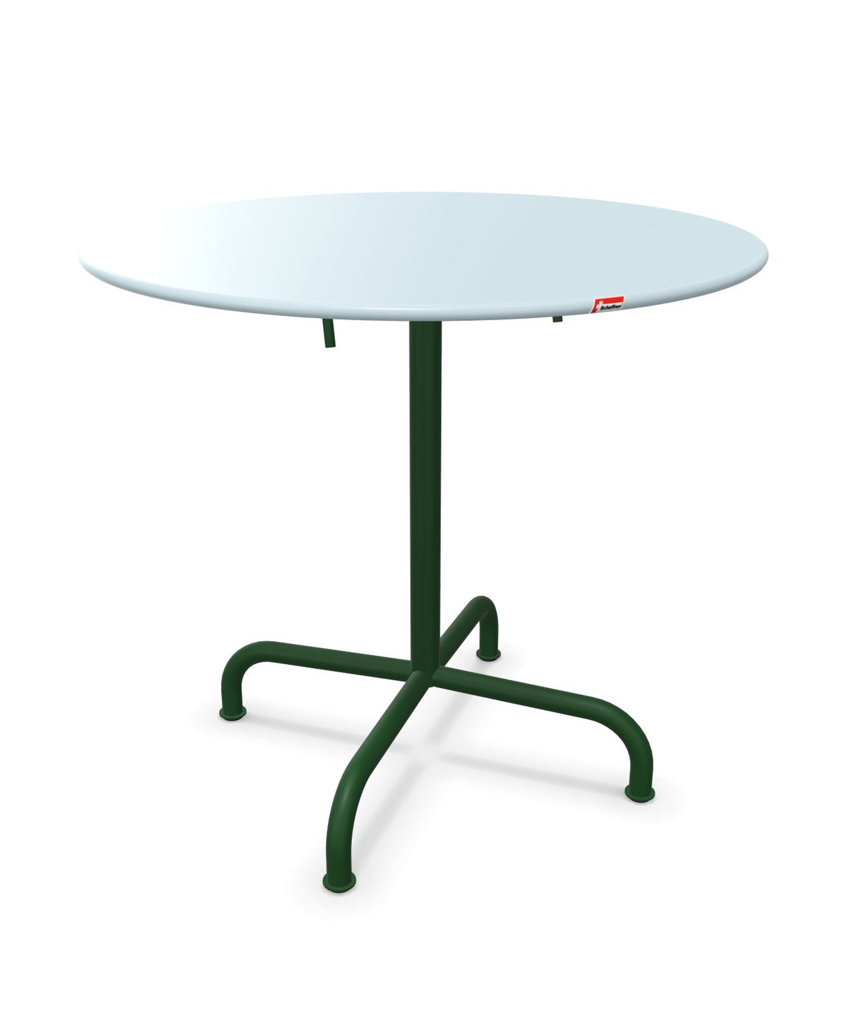 Schaffner Rigi Table repas rabattable ronde Ø80cm Bleu Pastel 51 Vert Sapin 66 