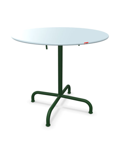 Schaffner Rigi Table repas rabattable ronde Ø80cm Bleu Pastel 51 Vert Sapin 66 