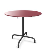 Schaffner Rigi Table repas rabattable ronde Ø80cm Bordeaux 38 Anthracite 77 