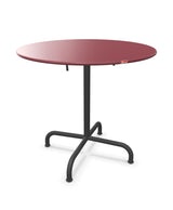 Schaffner Rigi Table repas rabattable ronde Ø80cm Bordeaux 38 Noir 91 