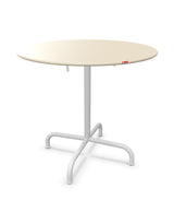 Schaffner Rigi Table repas rabattable ronde Ø80cm Sable Pastel 15 Blanc 90 