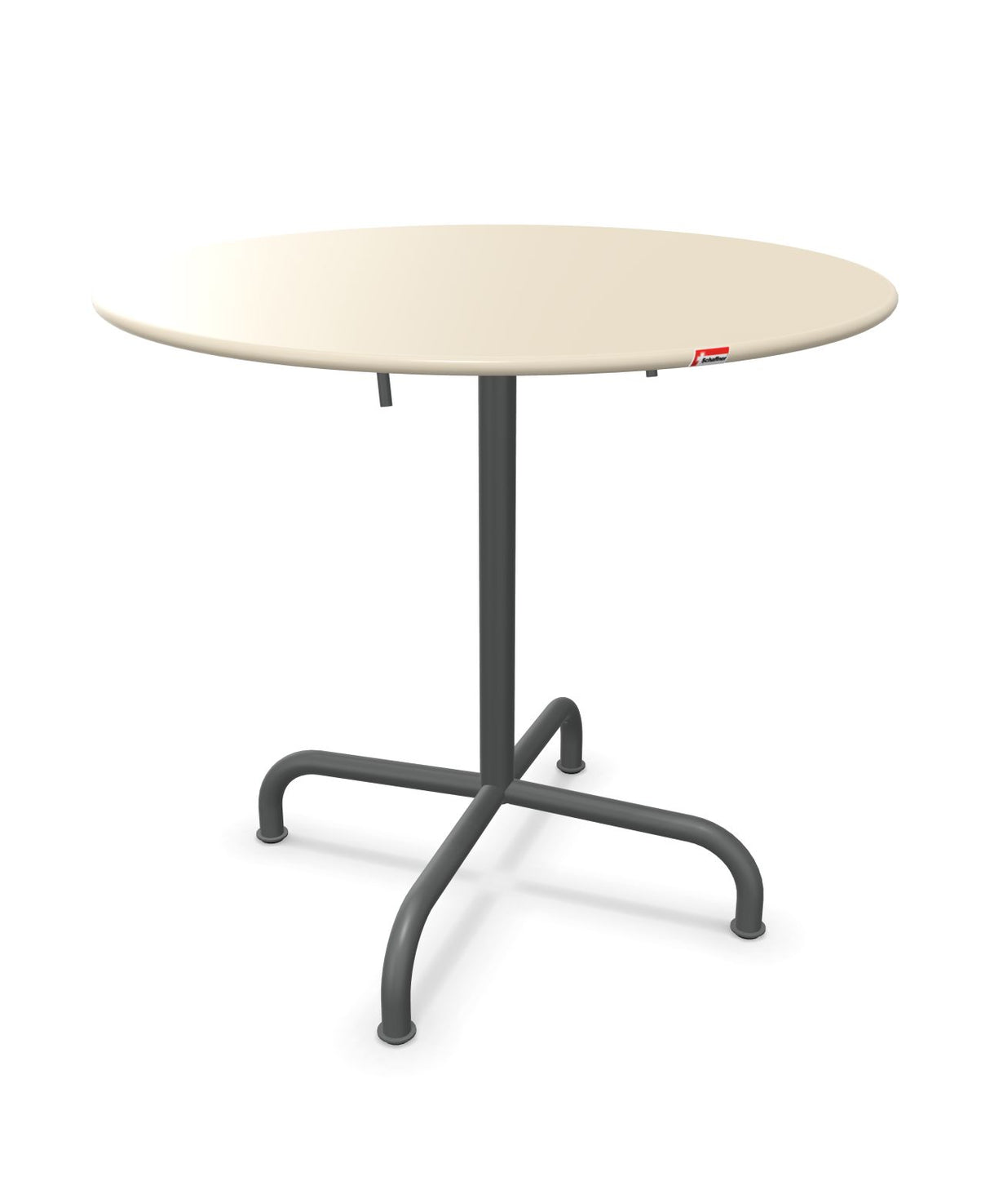 Schaffner Rigi Table repas rabattable ronde Ø80cm Sable Pastel 15 Graphite 73 