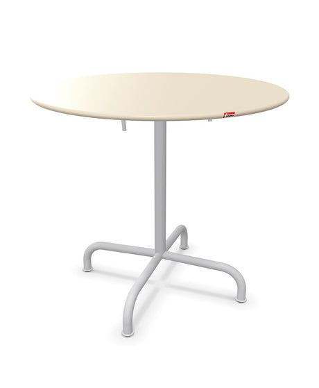 Schaffner Rigi Table repas rabattable ronde Ø80cm Sable Pastel 15 Gris Argent 78 
