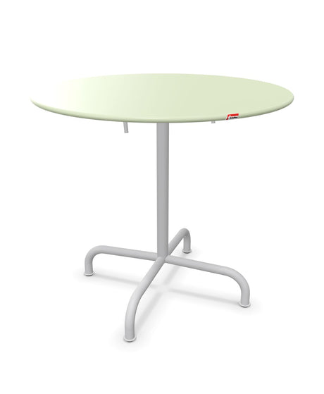 Schaffner Rigi Table repas rabattable ronde Ø80cm Vert Pastel 64 Gris Argent 78 