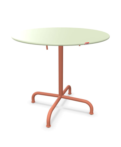 Schaffner Rigi Table repas rabattable ronde Ø80cm Vert Pastel 64 Terracotta 84 