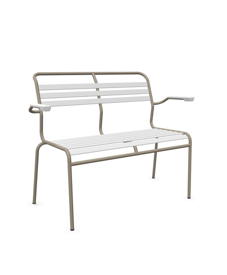 Schaffner Säntis Banc à lattes 2 places avec accoudoirs 