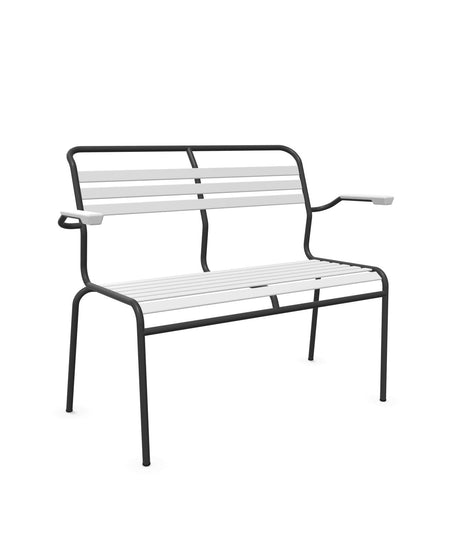 Schaffner Säntis Banc à lattes 2 places avec accoudoirs 