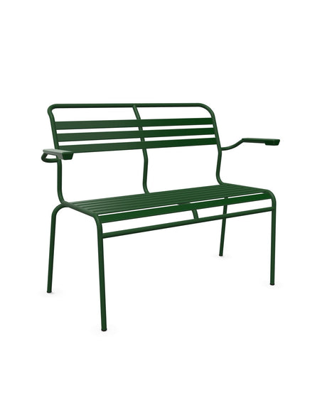 Schaffner Säntis Banc à lattes 2 places avec accoudoirs 