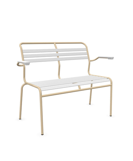 Schaffner Säntis Banc à lattes 2 places avec accoudoirs 
