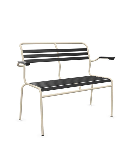 Schaffner Säntis Banc à lattes 2 places avec accoudoirs 