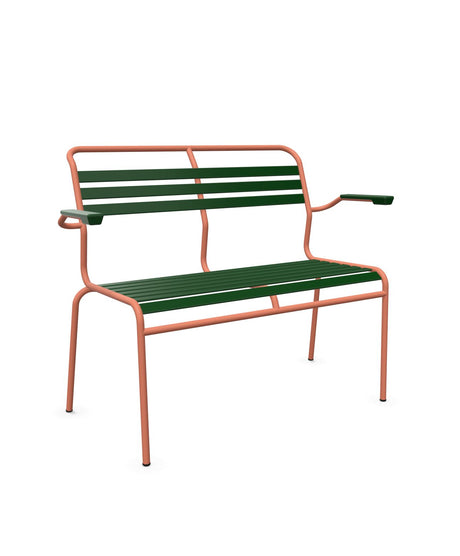 Schaffner Säntis Banc à lattes 2 places avec accoudoirs 