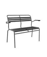 Schaffner Säntis Banc à lattes 2 places avec accoudoirs 