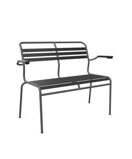 Schaffner Säntis Banc à lattes 2 places avec accoudoirs 