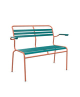 Schaffner Säntis Banc à lattes 2 places avec accoudoirs 