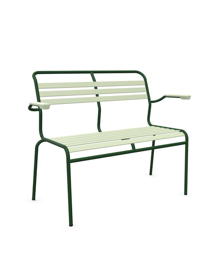 Schaffner Säntis Banc à lattes 2 places avec accoudoirs 