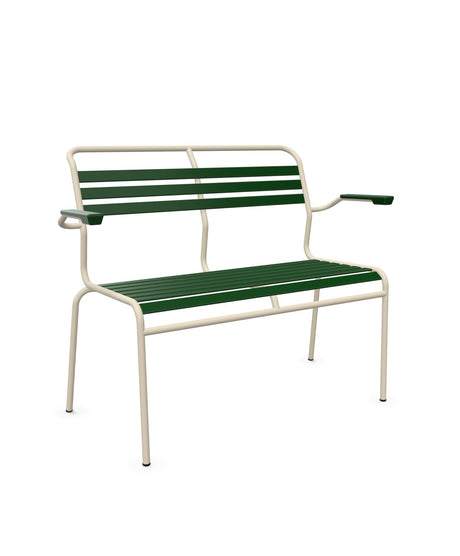 Schaffner Säntis Banc à lattes 2 places avec accoudoirs 