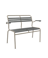Schaffner Säntis Banc à lattes 2 places avec accoudoirs 