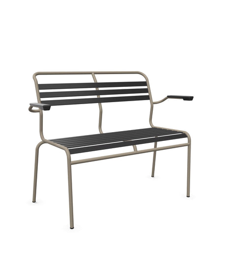 Schaffner Säntis Banc à lattes 2 places avec accoudoirs 