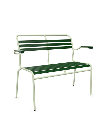 Schaffner Säntis Banc à lattes 2 places avec accoudoirs 
