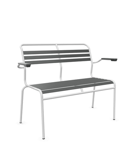 Schaffner Säntis Banc à lattes 2 places avec accoudoirs 