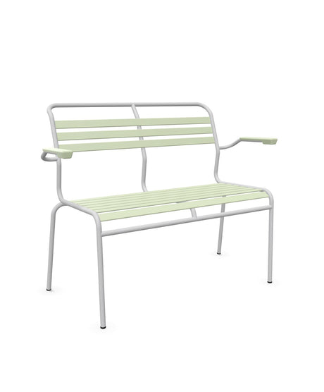 Schaffner Säntis Banc à lattes 2 places avec accoudoirs 