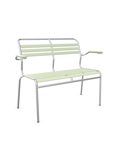 Schaffner Säntis Banc à lattes 2 places avec accoudoirs 