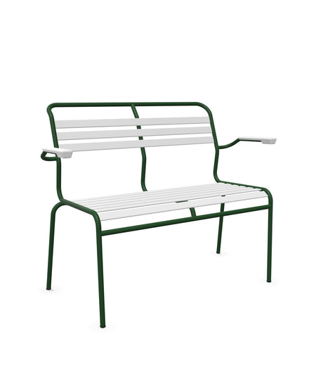 Schaffner Säntis Banc à lattes 2 places avec accoudoirs 