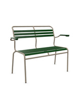 Schaffner Säntis Banc à lattes 2 places avec accoudoirs 