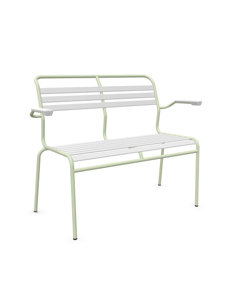 Schaffner Säntis Banc à lattes 2 places avec accoudoirs 