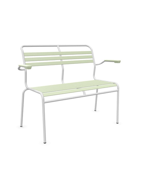 Schaffner Säntis Banc à lattes 2 places avec accoudoirs 