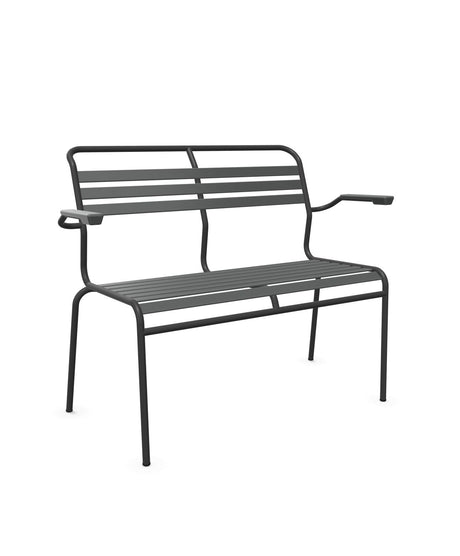 Schaffner Säntis Banc à lattes 2 places avec accoudoirs 