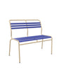 Schaffner Säntis Banc à lattes 2 places sans accoudoirs Bleu 53 Marron Pastel 83 