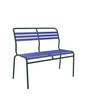 Schaffner Säntis Banc à lattes 2 places sans accoudoirs Bleu 53 Vert Sapin 66 