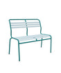 Schaffner Säntis Banc à lattes 2 places sans accoudoirs Bleu Pastel 51 Bleu Kali 56 