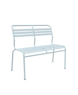 Schaffner Säntis Banc à lattes 2 places sans accoudoirs Bleu Pastel 51 Bleu Pastel 51 