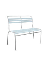Schaffner Säntis Banc à lattes 2 places sans accoudoirs Bleu Pastel 51 Galvanisé à chaud 02 