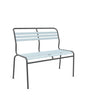Schaffner Säntis Banc à lattes 2 places sans accoudoirs Bleu Pastel 51 Graphite 73 