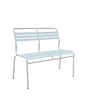 Schaffner Säntis Banc à lattes 2 places sans accoudoirs Bleu Pastel 51 Gris Argent 78 
