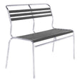 Schaffner Säntis Banc à lattes 2 places sans accoudoirs GALAXUS Anthracite 77 